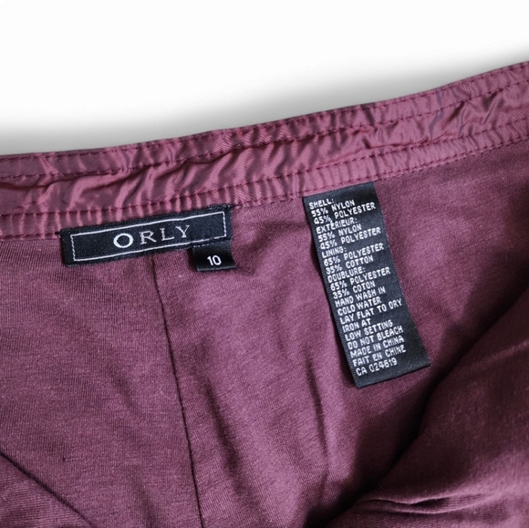 Y2K Nylon Track Pants Purple Iridescent Size 10 Lightweight - Picture 9 of 12